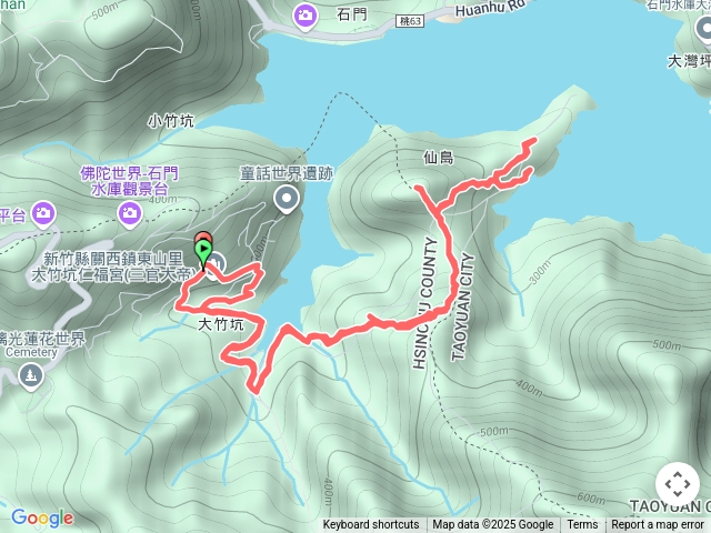 2023-10-29 石門水庫東山里~蓬萊仙島山南、主峯縱走