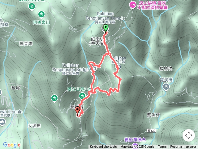 嘉義竹崎 獨立山步道 -> 樟腦寮、獨立山車站、獨立山三角點（小百岳No.58標高840公尺）、奉天岩福安宮