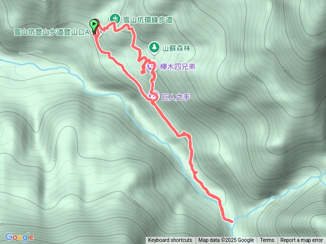雪山坑環線步道百川瀑布