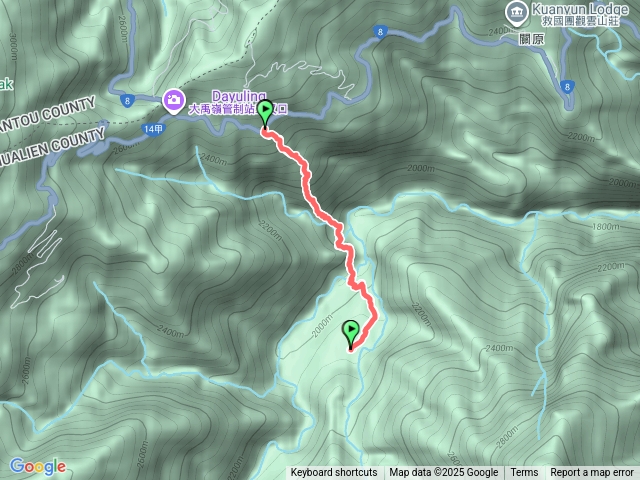 屏風山-遇雨僅山屋來回預覽圖