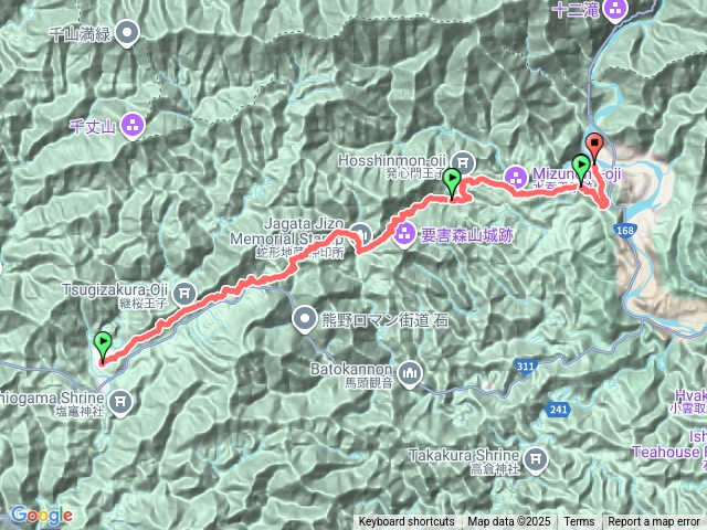 熊野古道近露王子-伏拜王子-道之驛熊野古道中邊路