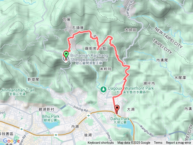 碧山巖白石湖吊橋龍船岩大崁山大湖山大湖站預覽圖