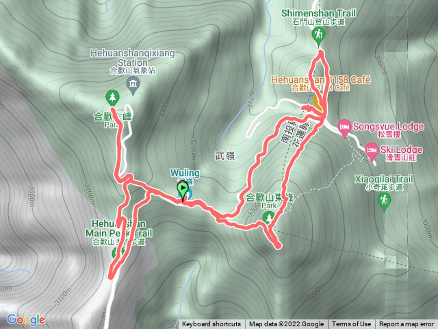 合歡群峰千折百回之生命和主峰之超美夕陽