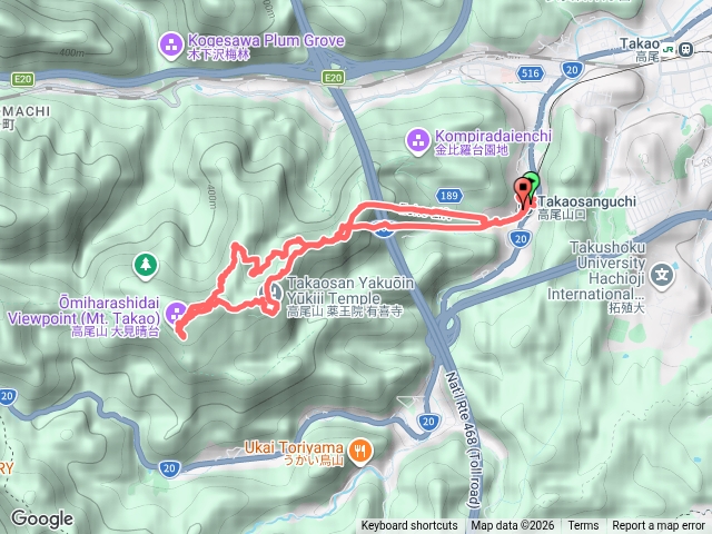 車京八王子高尾山