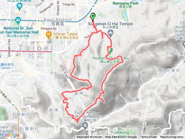 虎山-九五峰-姆指山-糶米古道-和興炭坑-永春崗公園O型