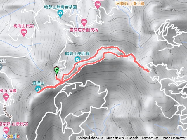 暗影山、東北峰、東峰、光明頂（太平次高山）