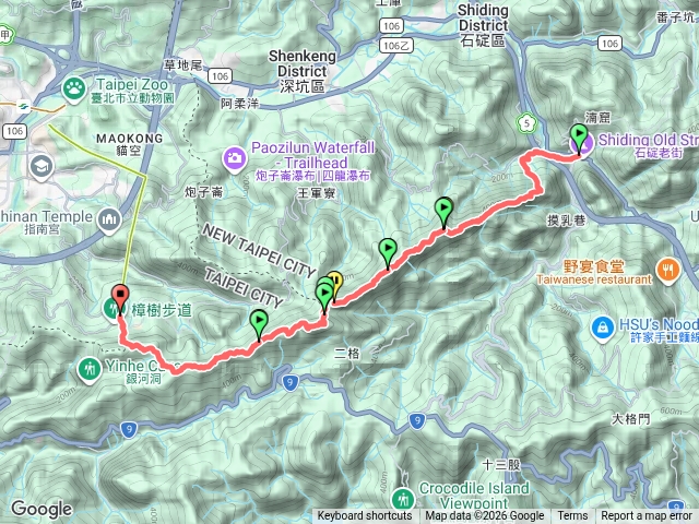 石碇-貓空（經筆架山、二格山）預覽圖