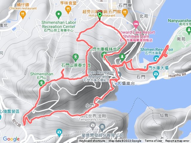 石門山-太平山-清水坑山-石門水庫-登山口