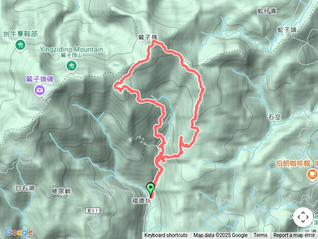 石鏡台-礁水坑山-鶯子嶺-八八峰-福德坑O型