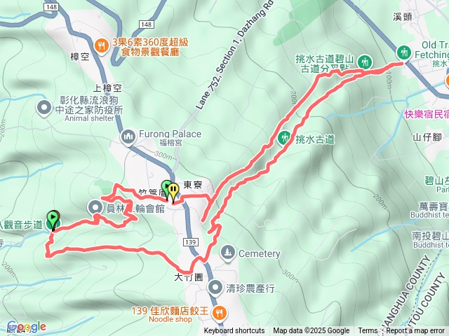 十八觀音步道挑水古道碧山古道大峰巷步道環狀
