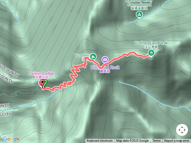 排雲山莊到玉山東峰