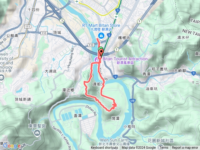 2024-12-04碧潭堰魚道-和美山-灣潭山-皇意宮-新店渡-捷運新店站預覽圖