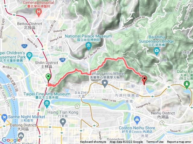 劍潭站→內湖環山路三段