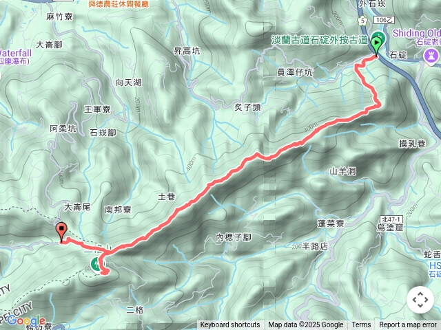 筆架二格折返南下