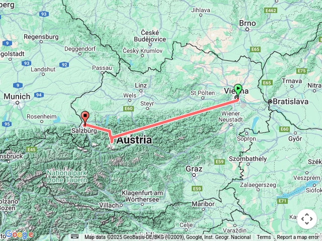 維也納到薩爾茲堡