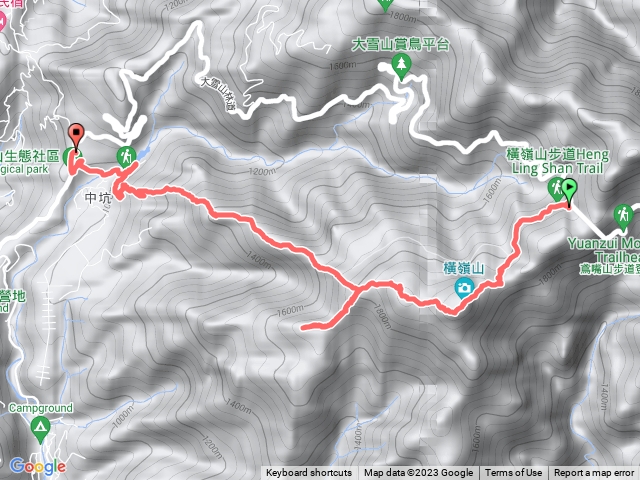 橫嶺山、沙蓮山及笛吹山步道