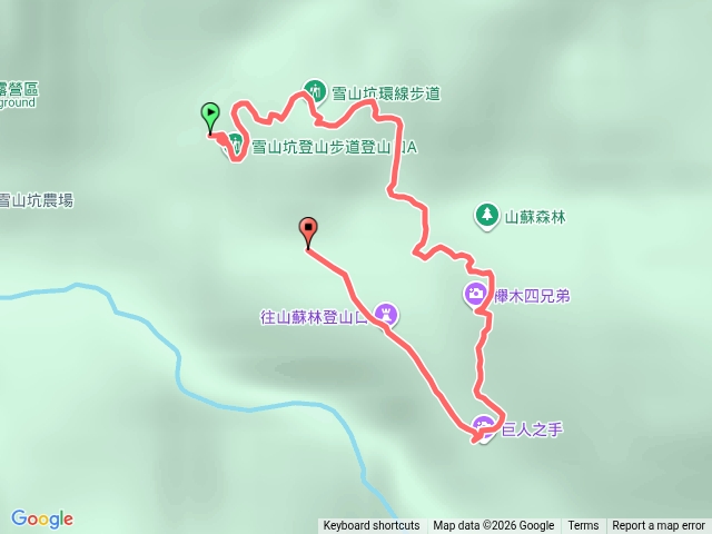 雪山坑環線步道巨人之手預覽圖