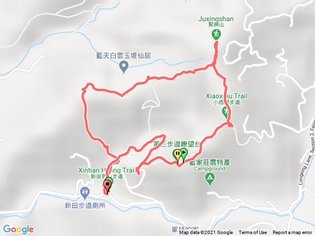 2021-413 新田登山步道（聚興山）1上3下含各涼亭與三角點