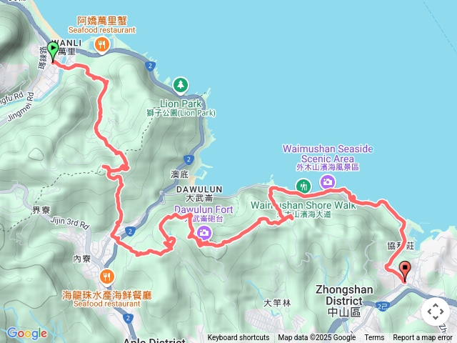 瑪鋉山  大武崙山  外木山國旗嶺  海龜岩_
