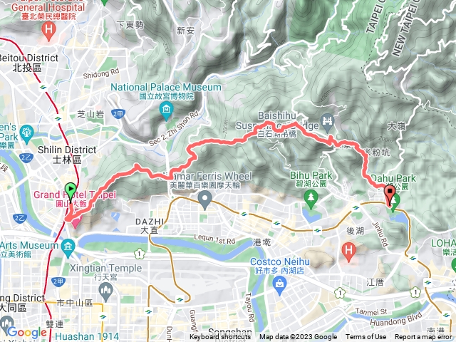 2023年臺北大縱走：尋寶任務臺北大縱走第五段：捷運劍潭站至碧山巖（劍潭支線）