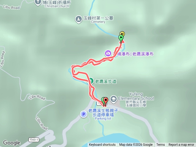 老鷹溪步道，裡埔瀑布預覽圖