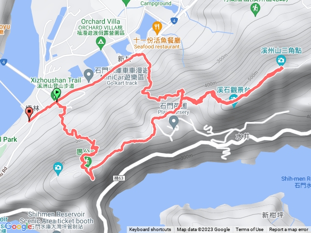 溪洲山步道，愚公亭到溪洲山-福山巖步道下山
