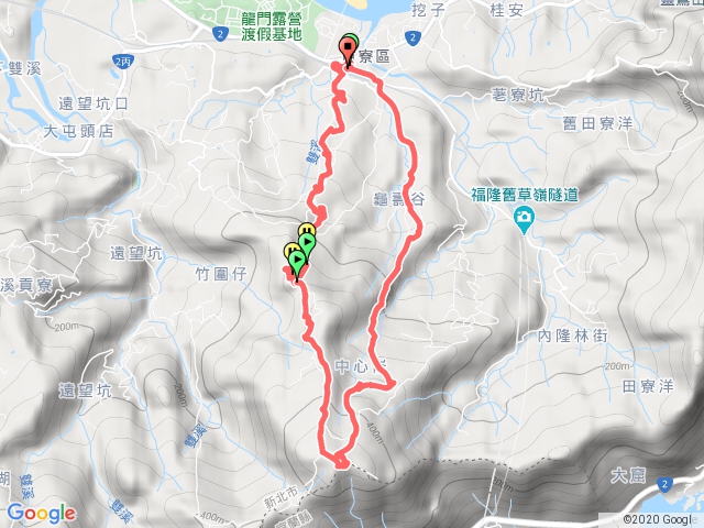 龜媽坑古道O型 (福隆 > 中心崙 > 大湖山 > 福隆) 