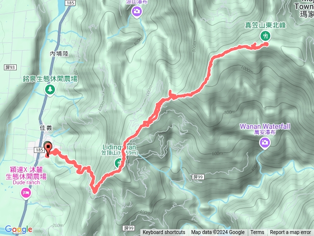 笠頂山，真笠山，真笠山東北峰，西南峰預覽圖