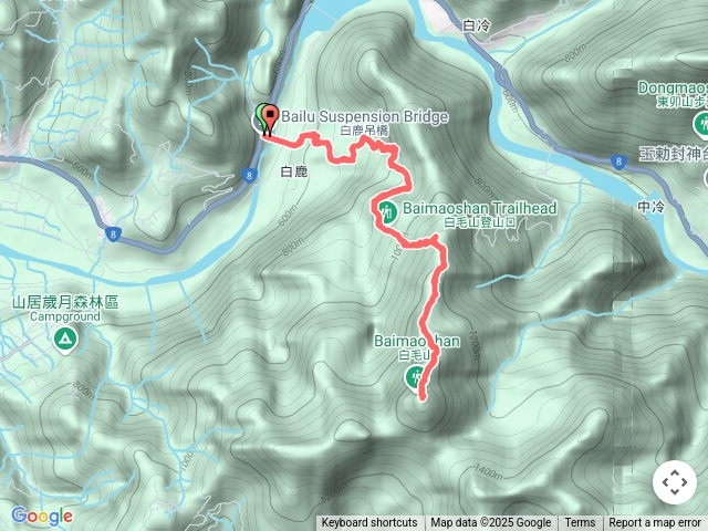 谷關七雄白毛山