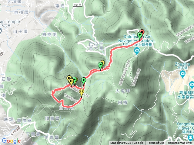 二子坪-面天山-向天山-向天池-面天坪-二子坪