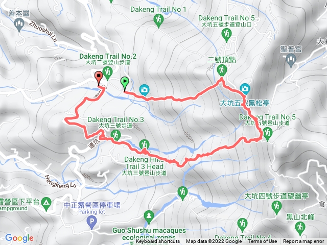大坑步道 二號進三號出