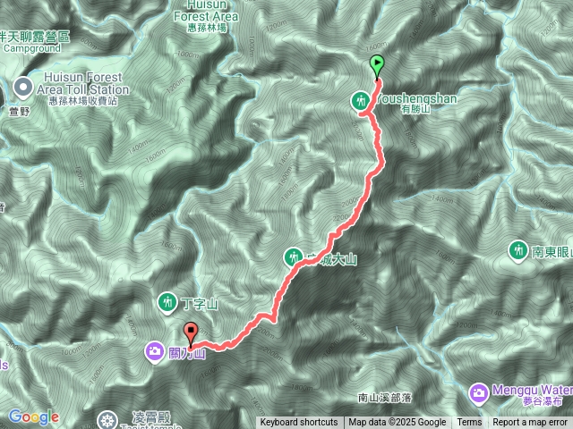 守城有勝過五關(D2：營地－有勝山－守城大山東北峰－守城大山－守關山－關刀山東峰－營地)預覽圖