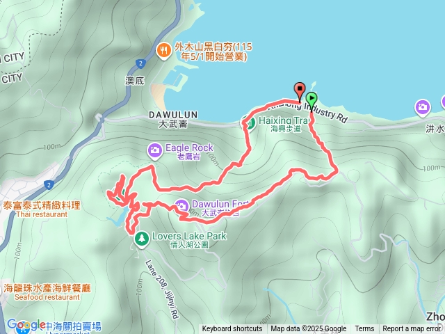 情人湖濱海歩道到中山峽谷，大武崙山預覽圖