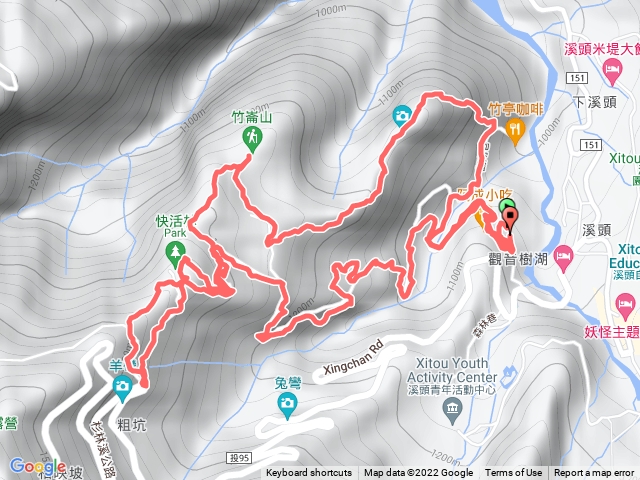 溪頭山-竹崙山-志騰山-快活林-樟仔林林道