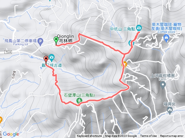 U型路線-飛鳳山中第三停車場上、第一停車場下（經中坑山石碧潭山