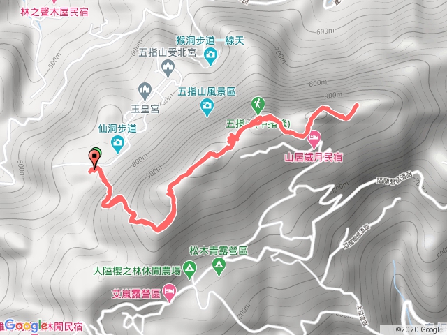 2020-08-24五指山原路往返