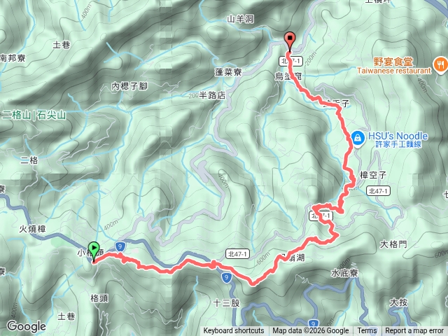 石碇小格頭站下到烏塗窟站預覽圖