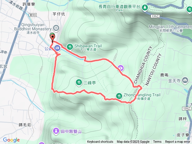 彰化－臺灣百大必訪步道（4）清水岩中央嶺造林步道20251229141718預覽圖