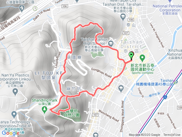 新北泰山郊山 尖凍山 山頂公園