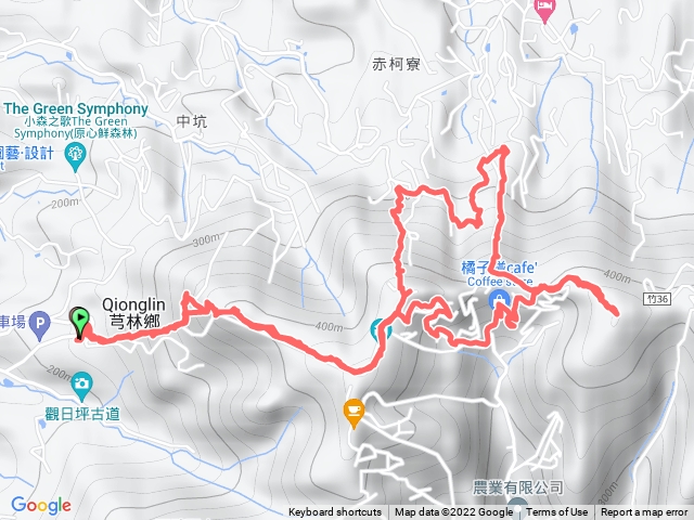 飛鳯山、觀日亭、中坑山、大板根、牛欄窩山、柴咖啡