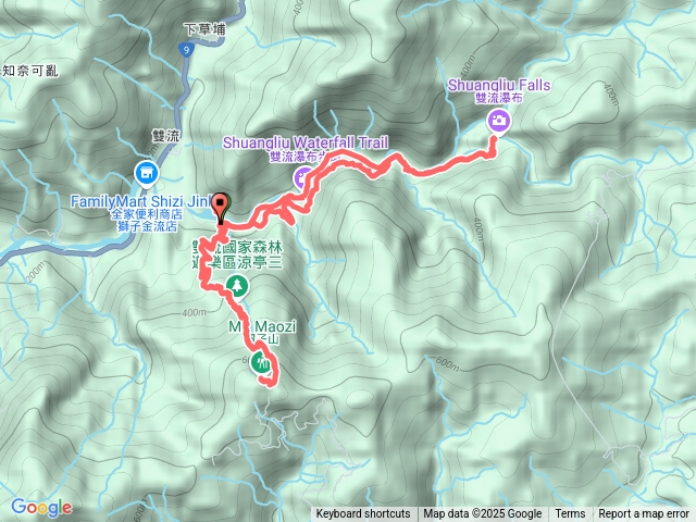 雙流國家森林遊樂區帽子山、瀑布步道、沿山步道預覽圖