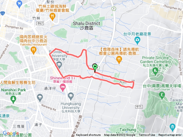 沙鹿登山健行活動路線