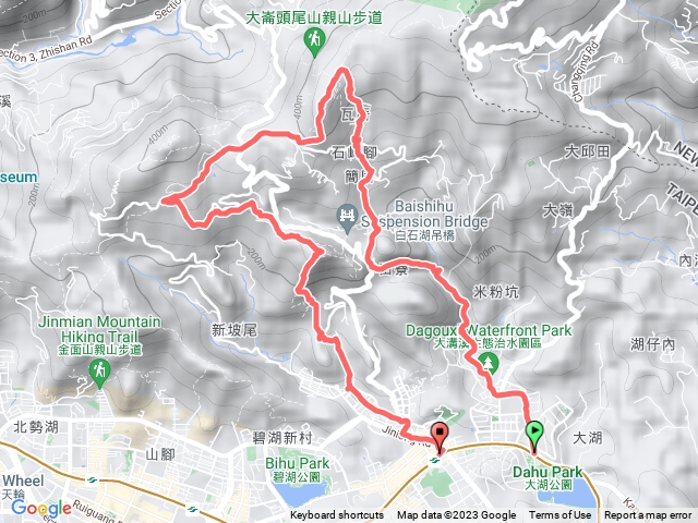 2023-0328_ 大湖公園上大崙頭山忠義山出（台北大縱走第五段第四段部分）