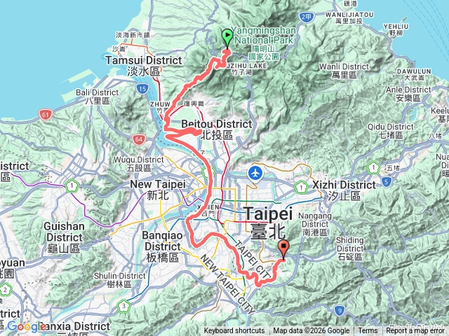 2026年台北大縱走128段(18顆寶)第二段大屯山系， 第一段清天宮關渡，第八段(騎車)預覽圖
