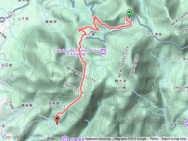 二子坪→十八彎古道→面天古道→清天宮