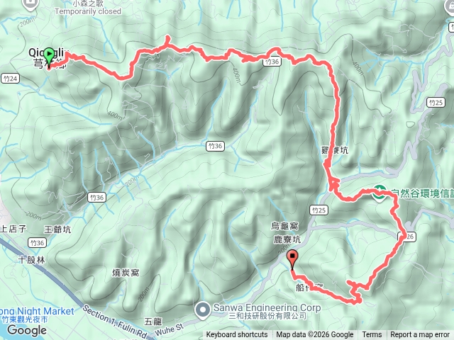飛沙縱走(飛鳳山_中坑山_牛欄窩山_芎蕉窩山_下橫坑山_雞寮坑山_南何山西峰_南何山_南何山南峰_沙坑山)預覽圖