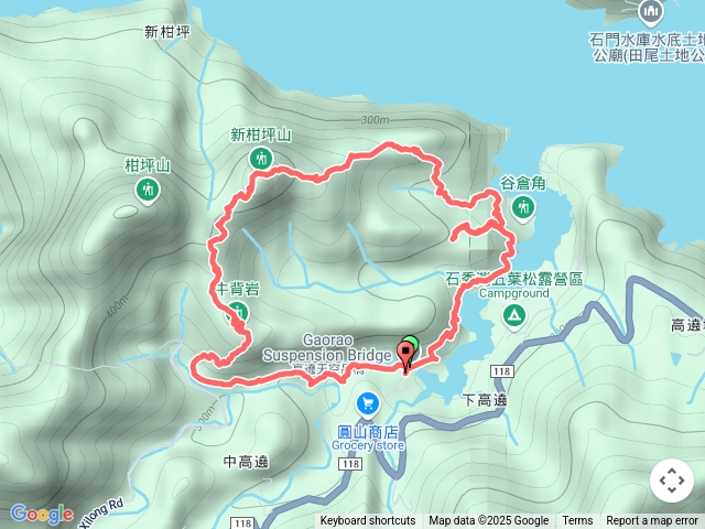 高遶天空吊橋、谷倉角、新柑坪山、牛背岩、高遶溪古圳步道O走