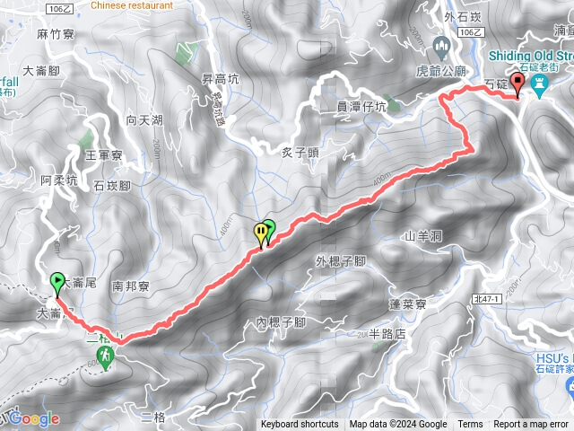 天南宮登山口筆架連峰石碇國小