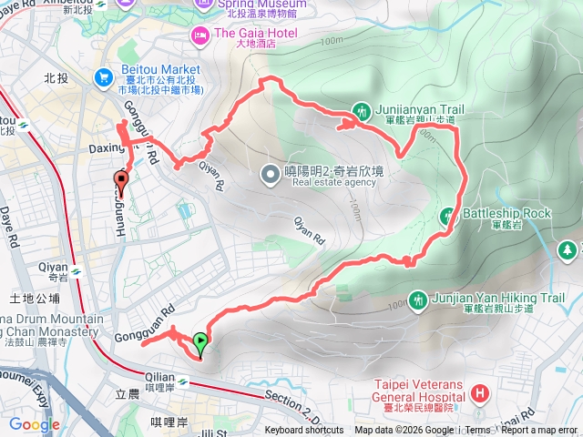 東華公園-照明寺-北投市場
