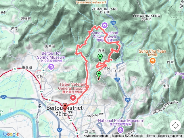 陽明山翠峰瀑布半嶺水圳紗帽山